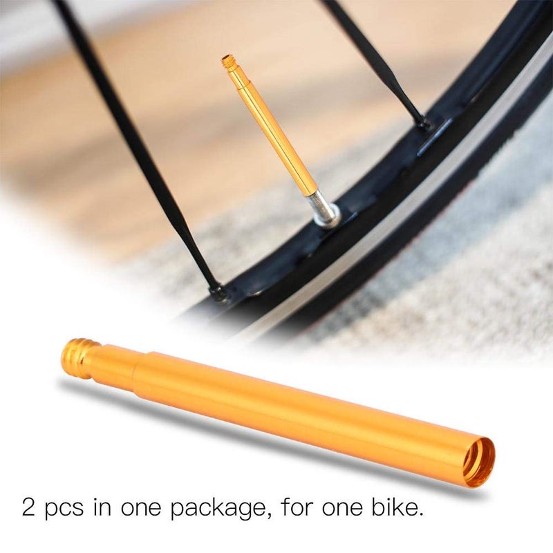 VGEBY 2Pcs Valve Extender, Aluminum Alloy Inner Tire Tube Valve Extender Tire Accessories(Gold) Valve Extenders Valve Extender Valve Extender 40Mm - Image 4